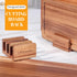 LAZIOPATER Set 3, Set Acacia Wood Cutting Board of Solid Wood Cutting Board with Holder, Deep Juice Grooves & Built
