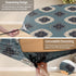 36-44" Summer Fitted Round Tablecloths Reusable Stain Resistant Table Clothes Vinyl Indoor Outdoor Circular Cover