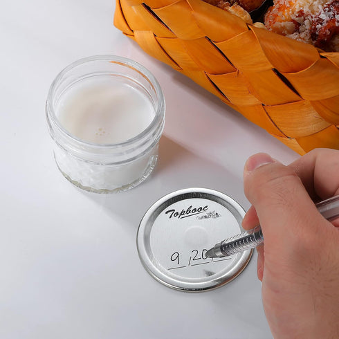 Canning Lids for Ball, Kerr Jars, Split-Type Metal Mason Jar Lids, 150 Pcs Regular Mouth, Airtight Food Grade Material