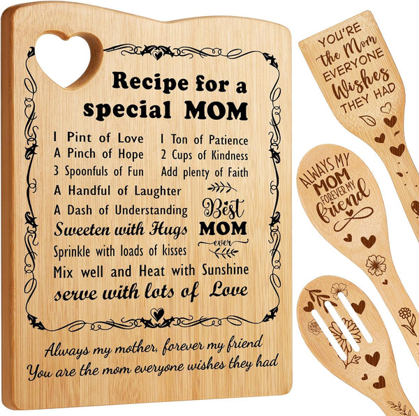 Mothers Day Gifts for Mom - Birthday & Thank You Gifts, Mom Cutting Board Set, Kitchen Decoration Gifts for Mother
