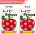 Welcome Back to School Garden Flag 12x18 Inch, Double Sided Love Heart Apple First Day Outdoor House Decoration