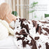 Country Cozy 90"x108" Fleece Blanket King Size, Oversized Soft Plush Cow Print Throw, Full Size Blankets for Bed Couch