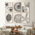 WYHLMTQ 6Pcs Boho Beach Coastal Posters, Modern Abstract Canvas Wall Art for Beach House and Bathroom Decor