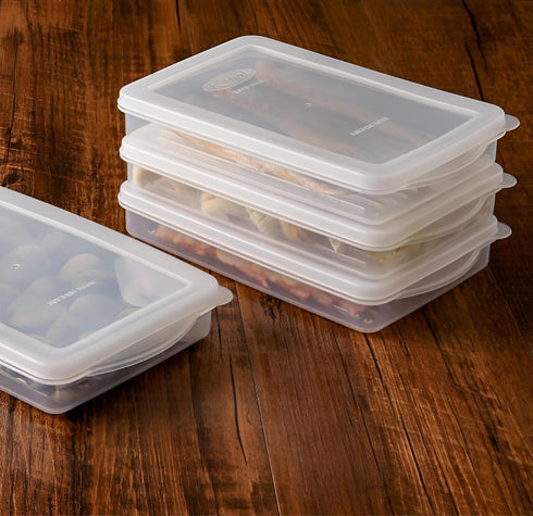 2 Pack Bacon Keeper, Deli Meat Saver Plastic Food Storage Containers with Lids for Refrigerators and Lunch Box
