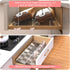 Baker Boutique 2-Tier 2-Pack (11''-22'') Non-Slip Spice Drawer Organizer, Checkered Frosted Clear Acrylic, Expandable