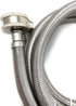 Premium Stainless Steel 4ft Washing Machine Hoses Burst Proof Leak Proof 2 Pack for Hot Cold Water
