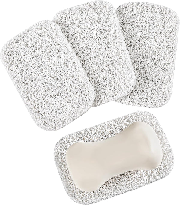 Emlim 4 Pack Soap Holder PadSoap Holder for Kitchen & BathroomWhite Non-Slip Soap