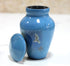 Esplanade Metal Mini Cremation Urn Keepsake Memorial Jar, Small Urn for Funeral Ashes, Blue