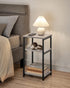 ULET273B02 VASAGLE Side Table, Small End Table, Tall Nightstand for Living Room, Bedroom, Office, Bathroom, Greige