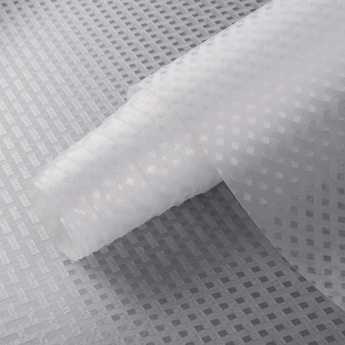 HooTown Refrigerator Shelf Liner and Drawer Mats, Non Slip EVA Plastic Washable Waterproof Pads, Clear