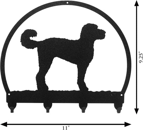 SWEN Products Labradoodle Metal Key Chain Hanger - Leash Holder