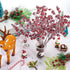 12 Pack 11.8inch Whaline Christmas Artificial Berry Picks Xmas Winter Frosted Red Berry Stems Fake Snowy Red Berry