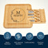 ROYALHOUSE Personalized Cheese Board, Custom Bamboo Engraved Customized Gifts Bridal Shower Gifts Perfect