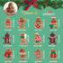 12pcs Gingerbread Man Ornaments for Christmas Tree - Assorted Hanging Decorations, 3 Inch Tall