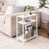 3 Yoobure Narrow Side Table with Storage Basket, Small End Table for Small Spaces, Skinny Side Tables Living Room