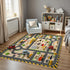 Construction Site Play Rug for Kids - Interactive Engineering Vehicles Faux Wool Carpet with Excavator & Digger Design