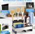 Ouletoy Countertop Kitchen Sink Caddy Organizer, Stainless Steel Sponge Holder, Kitchen Caddy Sink Organizer with Dish
