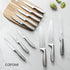 12-Piece Set, Set, CAROTE Knife All-Stainless Steel Knife Block Kitchen Knives with Wooden Block, Razor-Sharp