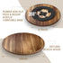 Lazy Susan Turntable for Cabinet, Acacia Wood Lazy Susan Organizer for Table Top, Kitchen Countertop Organizer for
