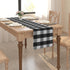Black & White Buffalo Check Table Runner, Cotton Blended, 12" x 48", Farmhouse Style for Gatherings