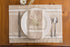 DII French Stripe Dining Table Placemat Set, 6 Piece, 13x19 Inches, Taupe/White, Farmhouse Style