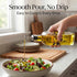Set Set BBQ,Olives,2 Pack 17 oz. TZSSP Olive Oil and Vinegar Dispenser Glass Dispenser Bottles Cooking Oil Cruets