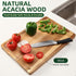 18x12 1 GarveeHome Large Acacia Wood Cutting Board, in Thick Butcher Block Cutting Board with Deep Juice Groove