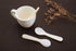 DUEBEL Set of 6 White Mother of Pearl Caviar Spoons for Serving Caviar, Egg, Ice Cream, Coffee (11x2.5cm)