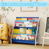 Aokitsink 4-Tier Kid Bookshelf for Kids Rooms, Blue Montessori Bookshelf,Toddler Children Bookshelf,Metal Kid's Book