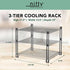 Nifty 3-Tier Cooling Rack – Collapsible Kitchen Countertop Organizer, Non-Stick Coating, Dishwasher Safe for Baking