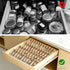 4 Tier(8 Packs),Expandable 11" 22" Acrylic Spice Drawer Organizer from to Seasoning Organizer Tray for Kitchen - Clear