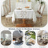 55 75 Inch, Alsoo Embroidered Tablecloth Rectangle x Farmhouse Otanical Floral Table Cloth Waterproof Washable Cotton
