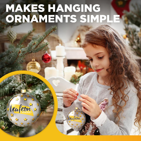 Leafeon 300 Pack Christmas Ornament Hooks - Essential Gold Green Silver Hanger for Christmas Ornament Hooks