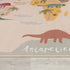 4' 5'3" Paco Home Kids Rug Dinosaurs Play Mat with Educational World Map in Beige, Size: x