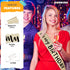 CORRURE 'It's My Birthday' Sash Glitter with Black Foil, Gold Glitter Birthday Sash for Women and Men, Happy Birthday