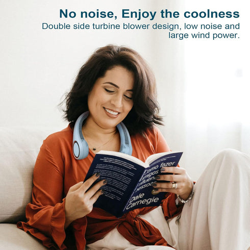 CIVPOWER Neck Fan, Portable Personal Cooling Rechargeable Bladeless Fan, Hands-Free Design for Men Women