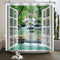 Baocicco Nature Landscape Shower Curtain, Summer Forest River Waterfall Lake Scenery, Waterproof Fabric 72x72 Inches
