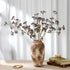 Suncalla 6 Pcs Dusty Plum Berry Stems Spring Faux Eucalyptus Seed Artificial Branches Faux Sedum Berry Spray Picks