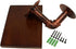 7-7/8 6 7 Inch CVHOMEDECO. Rustic Antique Iron Water Pipe with Wooden Board Bookshelf Wall Mounted Display Rack Simple