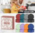 Set 6 Pack HFHOME Silicone Coasters with Holder - Drink Coasters for Coffee Table, Bar, Desk - Tabletop Protection Gift