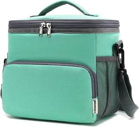 Insulated Lunch Bag for Adult/Women/Men, Reusable Large Cooler Tote with Adjustable Shoulder Strap