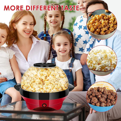 TLGREEN 6 Quart Popcorn Machine - 28 Cups, Electric Hot Oil Popcorn Maker with Nonstick Plate