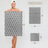 3D Rose Dark Gray Quatrefoil Pattern - Grey Moroccan Tiles - Modern Stylish Geometric Clover Lattice Towel, 15 x 22