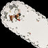 Country (15Wx54L) Embroidered Rooster Chic Lace Farmhouse Table Runner, Dresser Scarf, Coffee Table Runner