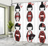 Ambesonne Ethnic Shower Curtain, Unique Geisha Dolls in Folkloric Costumes, Bathroom Decor Set, 69" W x 70" L