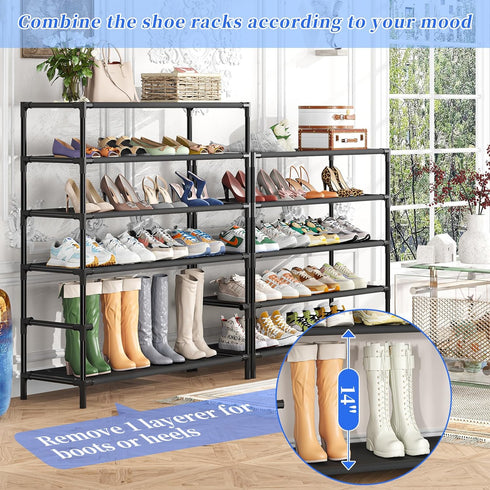 40 10 Closet, Simple Trending Tall Shoe Rack Organizer Holds Pairs, Tier Large Capacity Shoe Cabinet Storage with Cover