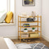 5-Tier Closet BMOSU Bamboo Shoe Rack Premium Stackable Shoe Shelf Storage Organizer for Hallway Living Room Entryway