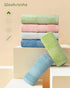 Cleanbear 6 Colors Pure Cotton Wash Cloths Set - Face Cloths 13 x 13 Inches (Light Blue, Jade Green, Light Green, Grey,