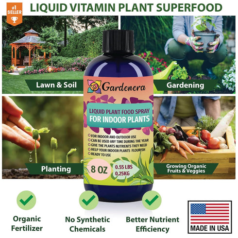 18 8oz Gardenera Professional Citrus Tree Superfood Spray Mist for Home Gardening | Micro-Fungi Enriched Fertilizer