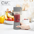 COOK WITH COLOR Mini Portable Blender, 250W Power, 12oz Capacity, Stainless Steel Blade, Wireless/USB Rechargeable, Grey